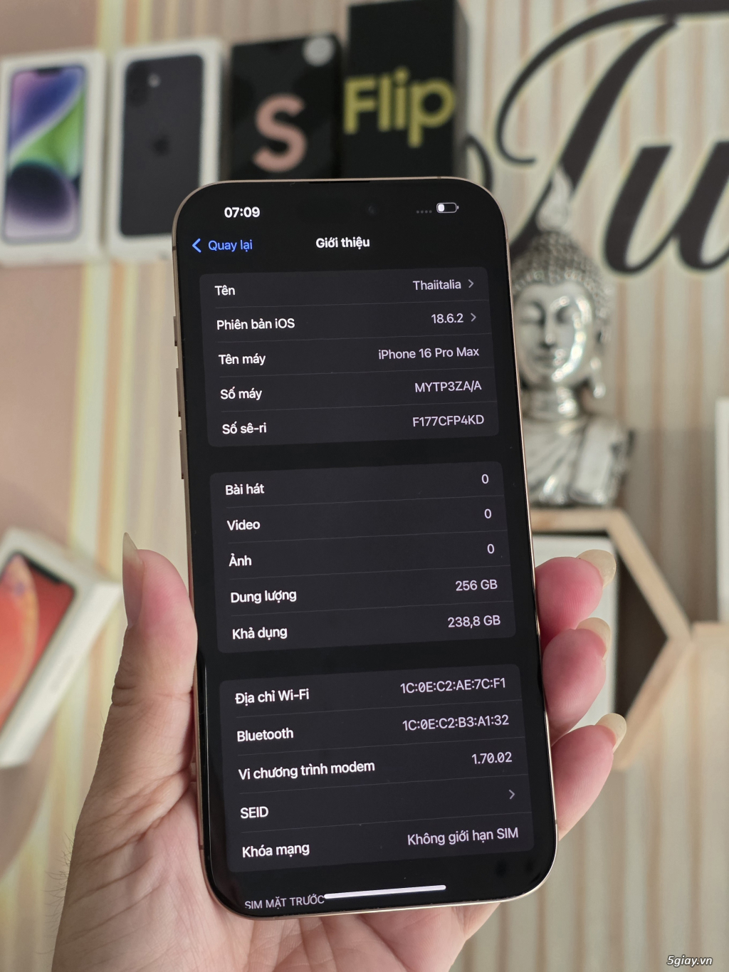 16 Pro max 256G ZA/A Likenew. Full box. Pin 91% ! - 5