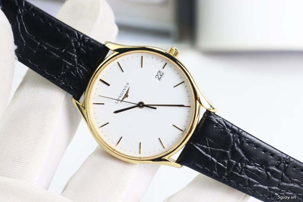 ĐH Nam Dây Da Longines Lyre L4.759.2.12.2 Demi Vàng Size 35mm - 9