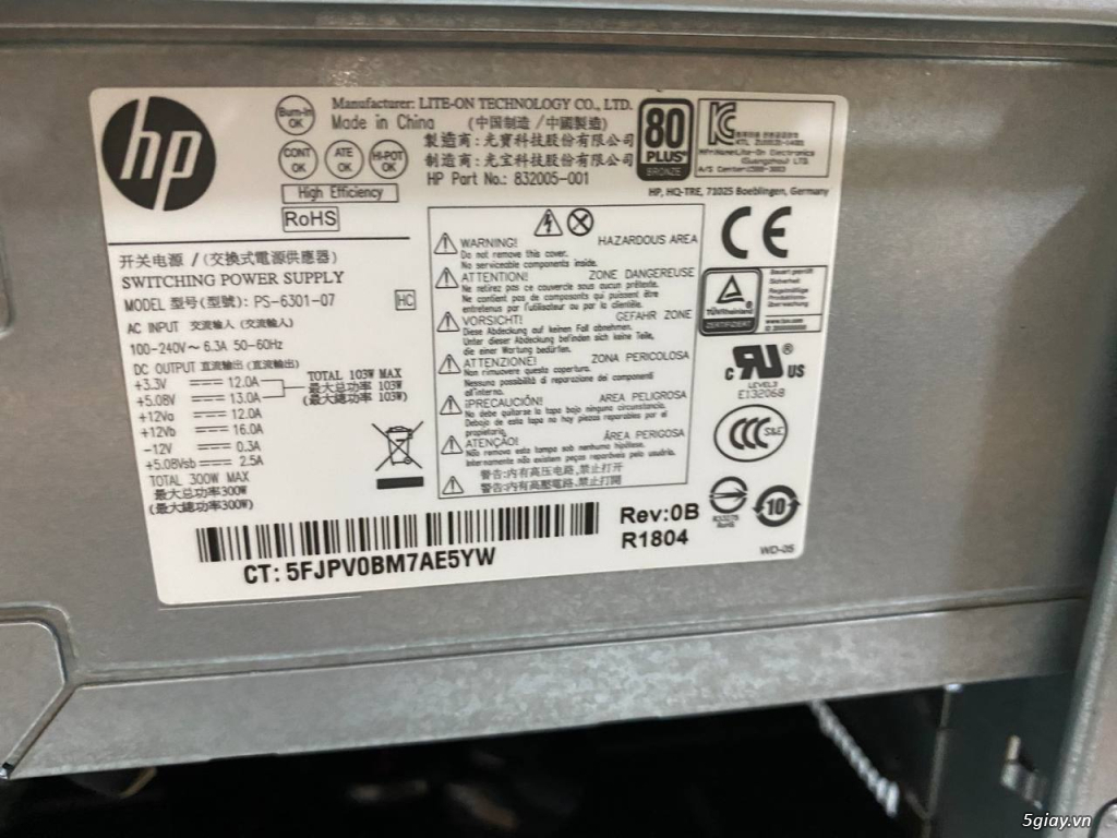 Máy bộ HP ryzen 5 r16g vga 580 8g Nguyên con Nhật 5giay