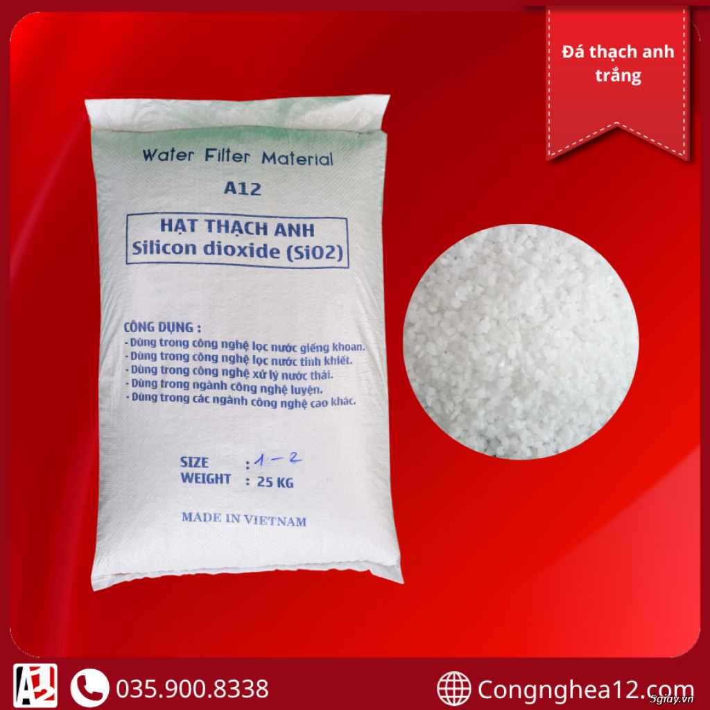 Cát trắng thạch anh A12