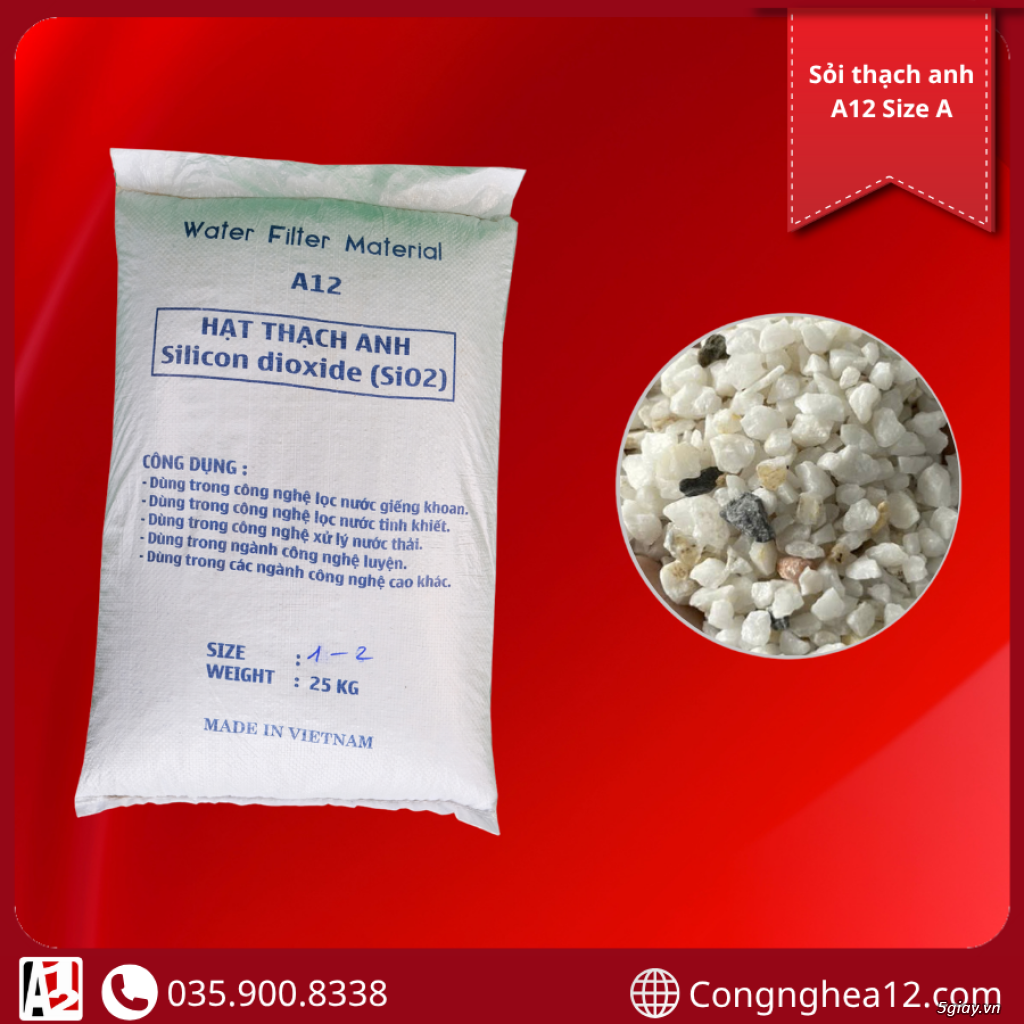 Sỏi lọc thạch anh A12