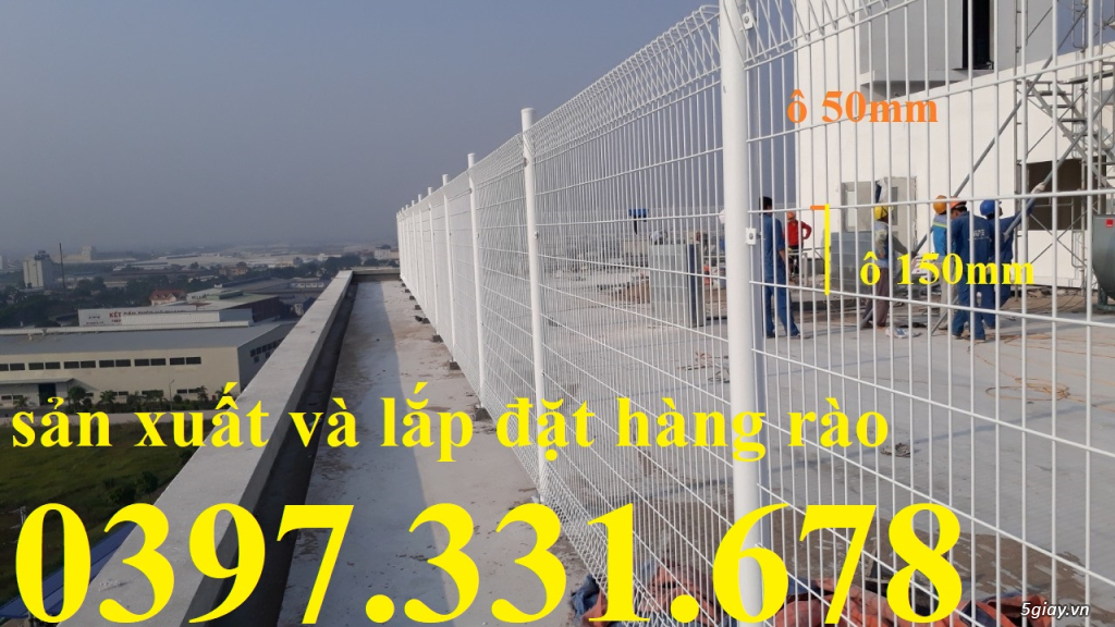 Hàng rào lưới thép sơn tĩnh điện phi 5 ô 50x200mm; Hàng rào lưới thép - 2