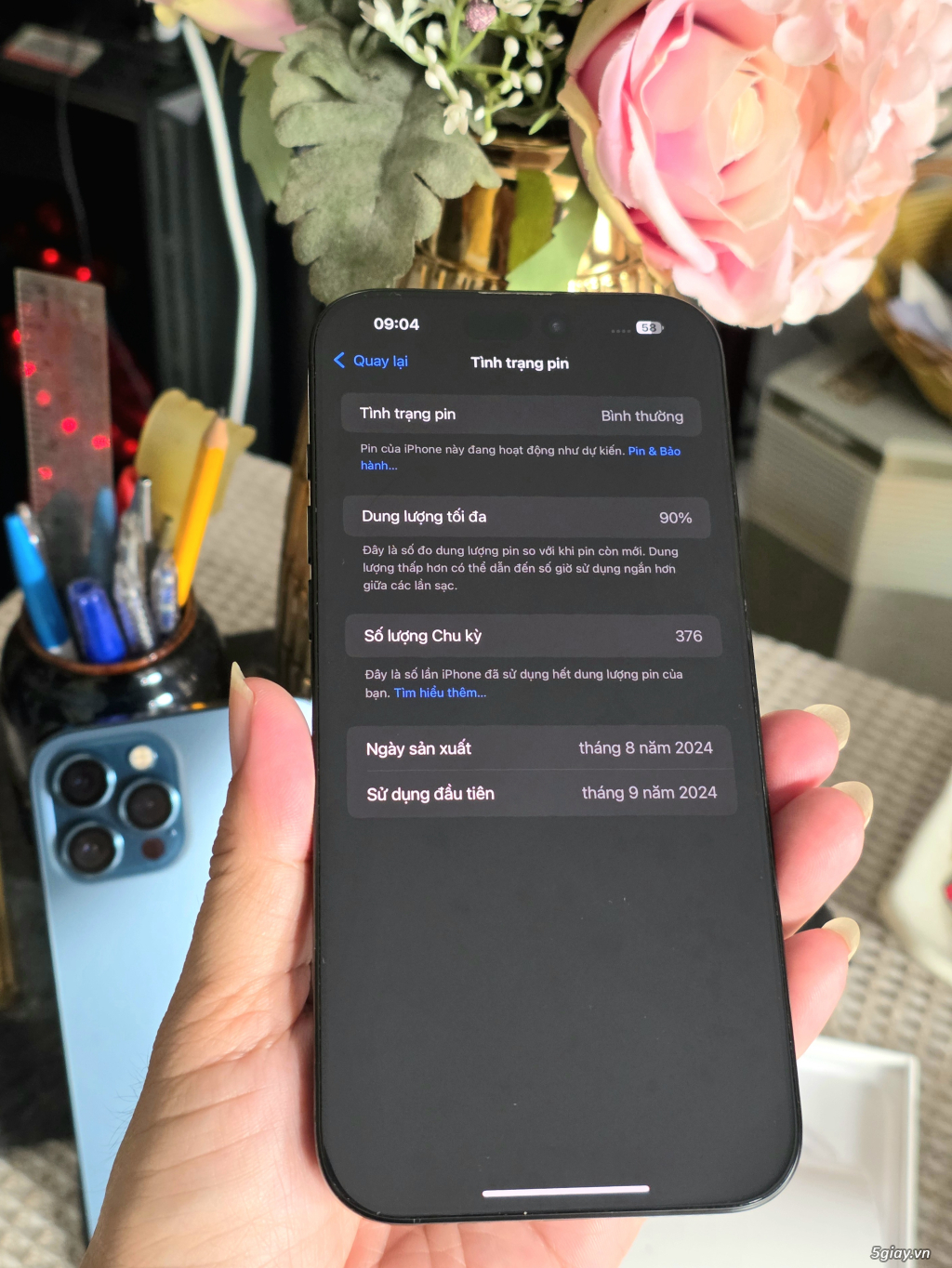 16 Pro max 256G Black VN. Full box. Pin 90% ! - 4