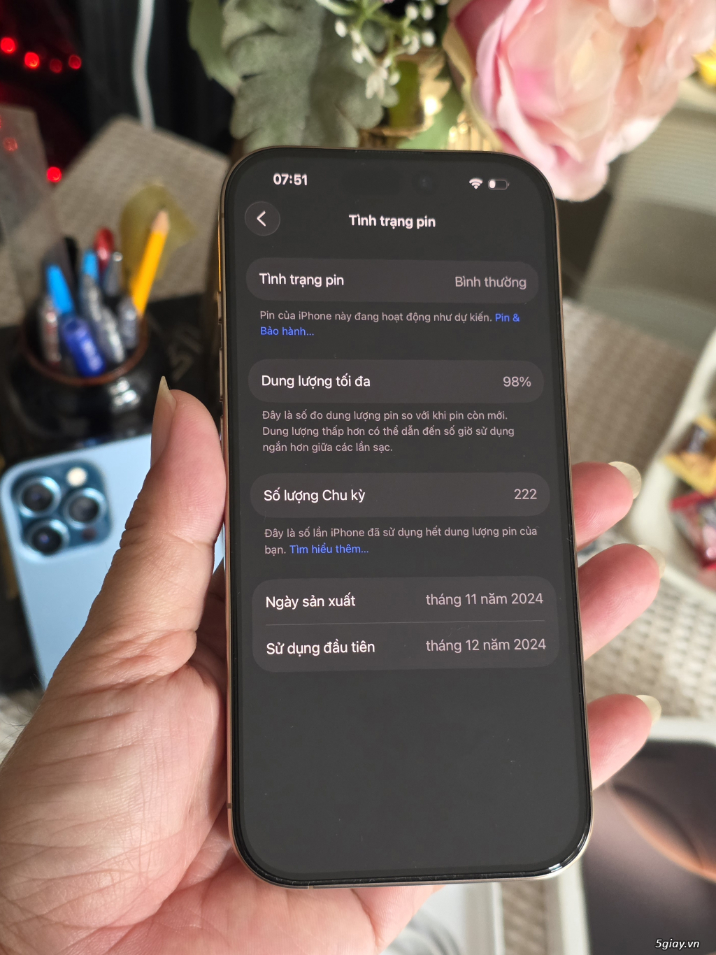 16 Pro 128G Mỹ Likenew. Pin 98%. BH 29/12/2025 - 4