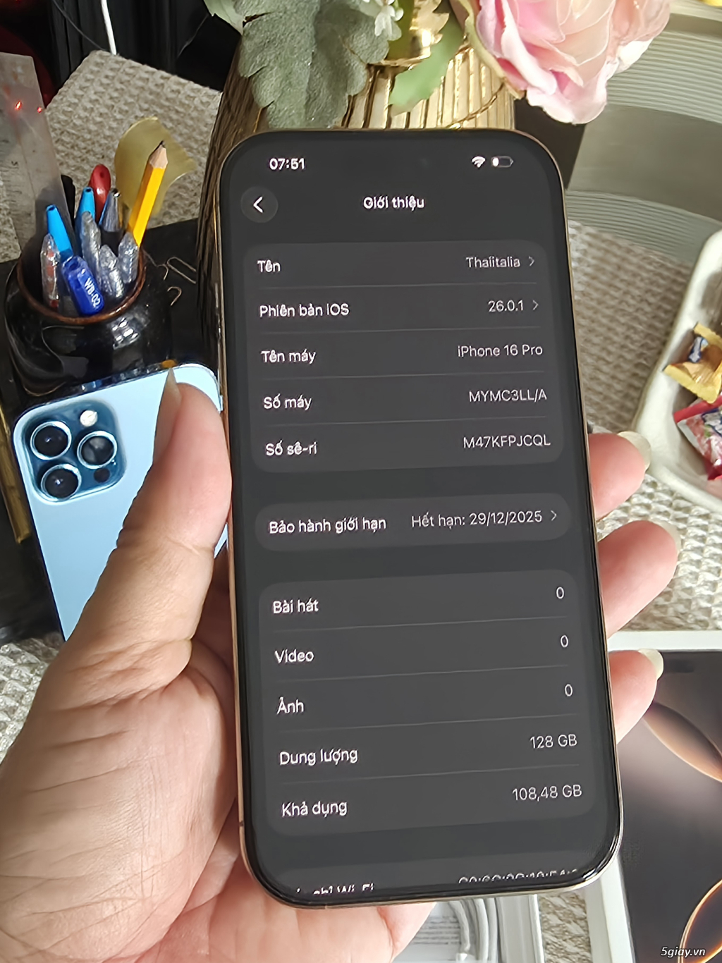 16 Pro 128G Mỹ Likenew. Pin 98%. BH 29/12/2025 - 5