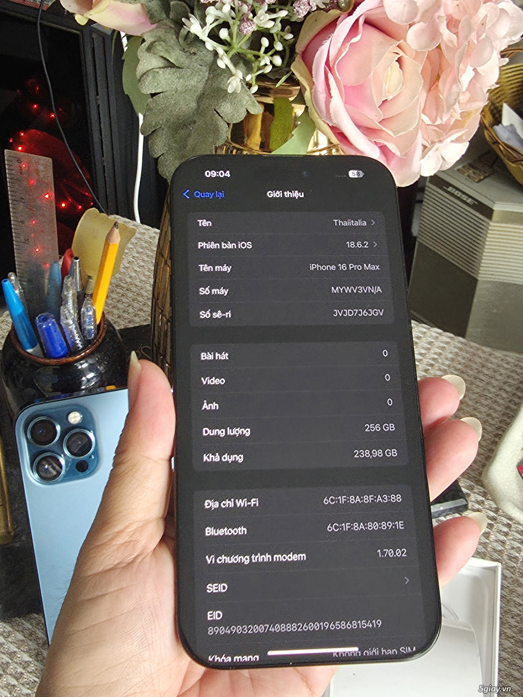 16 Pro max 256G Black VN. Full box. Pin 90% ! - 5