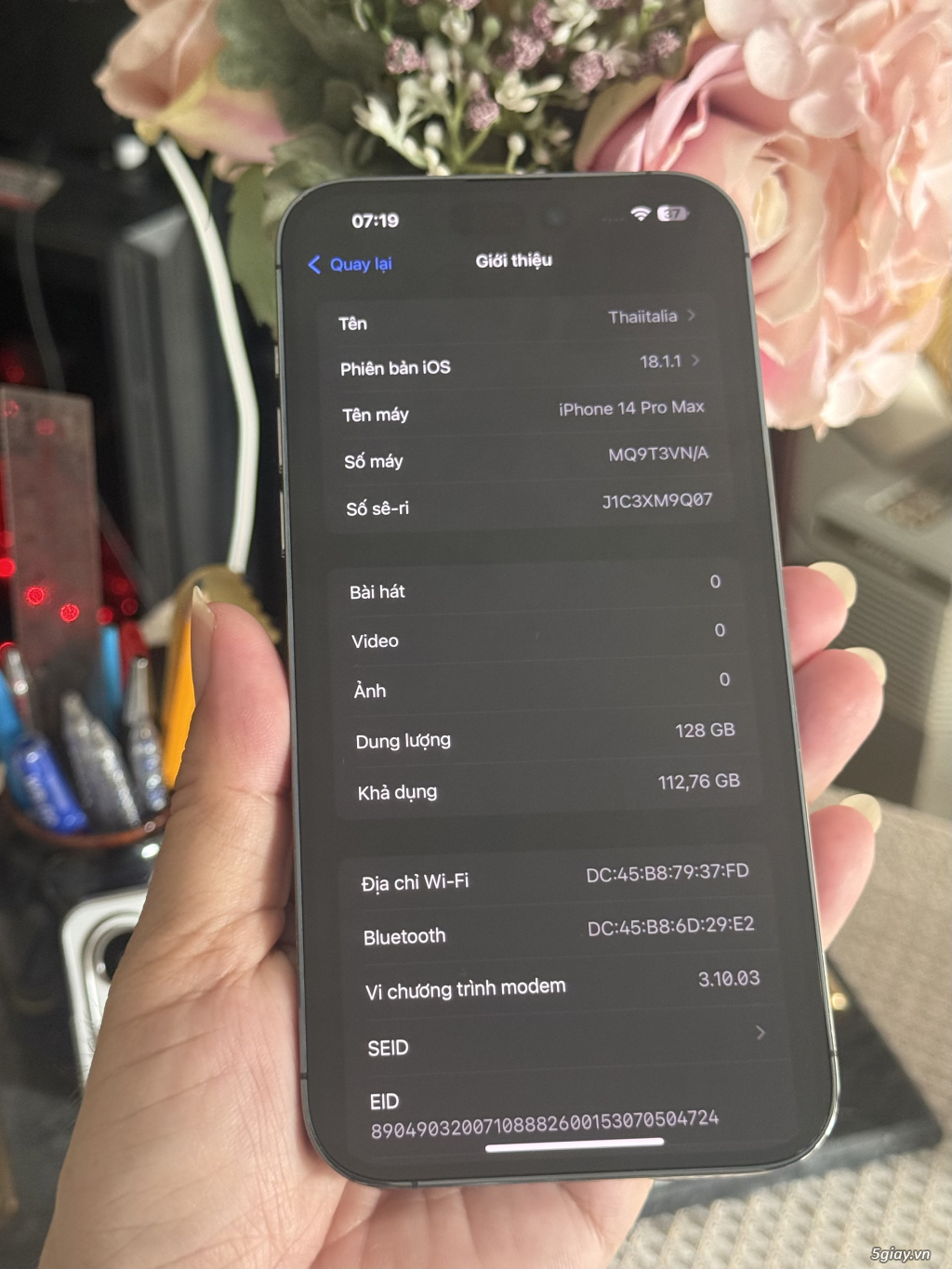 14 Pro max 128G Tím VN. Pin 82%... Zin ! - 5