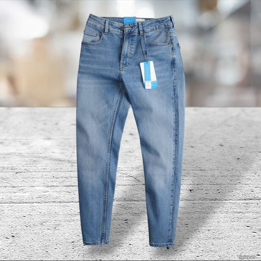 Quần jean nam xanh wash nhạt Jacobs Cole