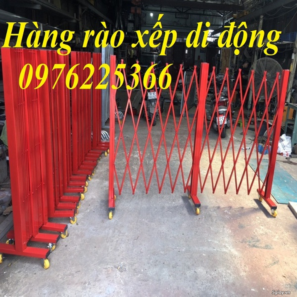 Hàng rào xếp sắt có bánh xe | Hàng rào xếp gọn - 2