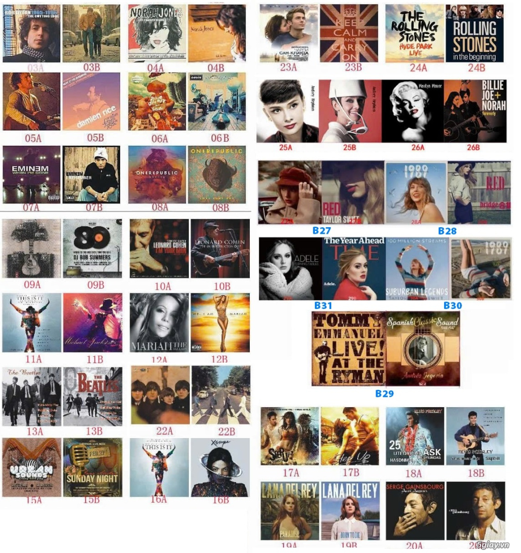 Bìa đĩa than album 2 mặt, dày và cứng cáp decor vintage quán cafe - 6