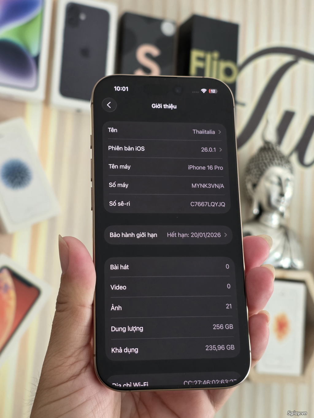 16 Pro 256G Desert VN/A. Pin 91%. BH 1/2026 - 5