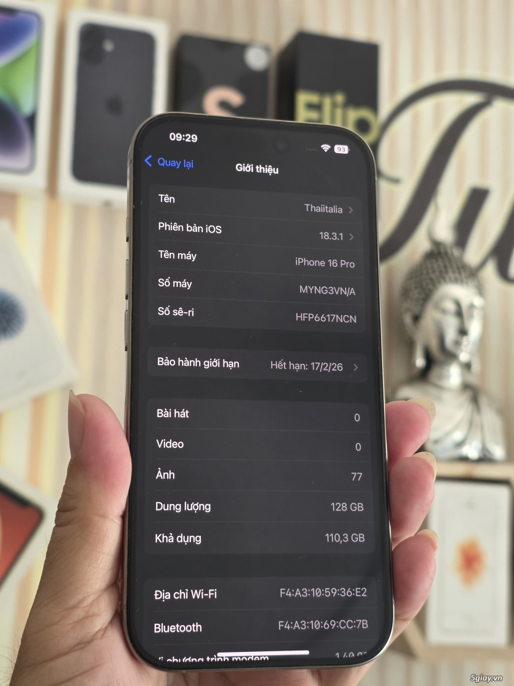 16 Pro 128G Natural VN. Pin 98%. BH 2/2026 - 5
