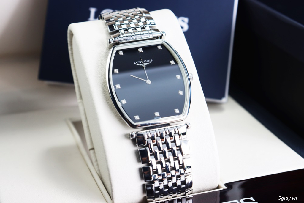 ĐH Nam Longines La Grande L4.705.4.58.6 cọc giờ đính Kim Cương Fullbox - 1