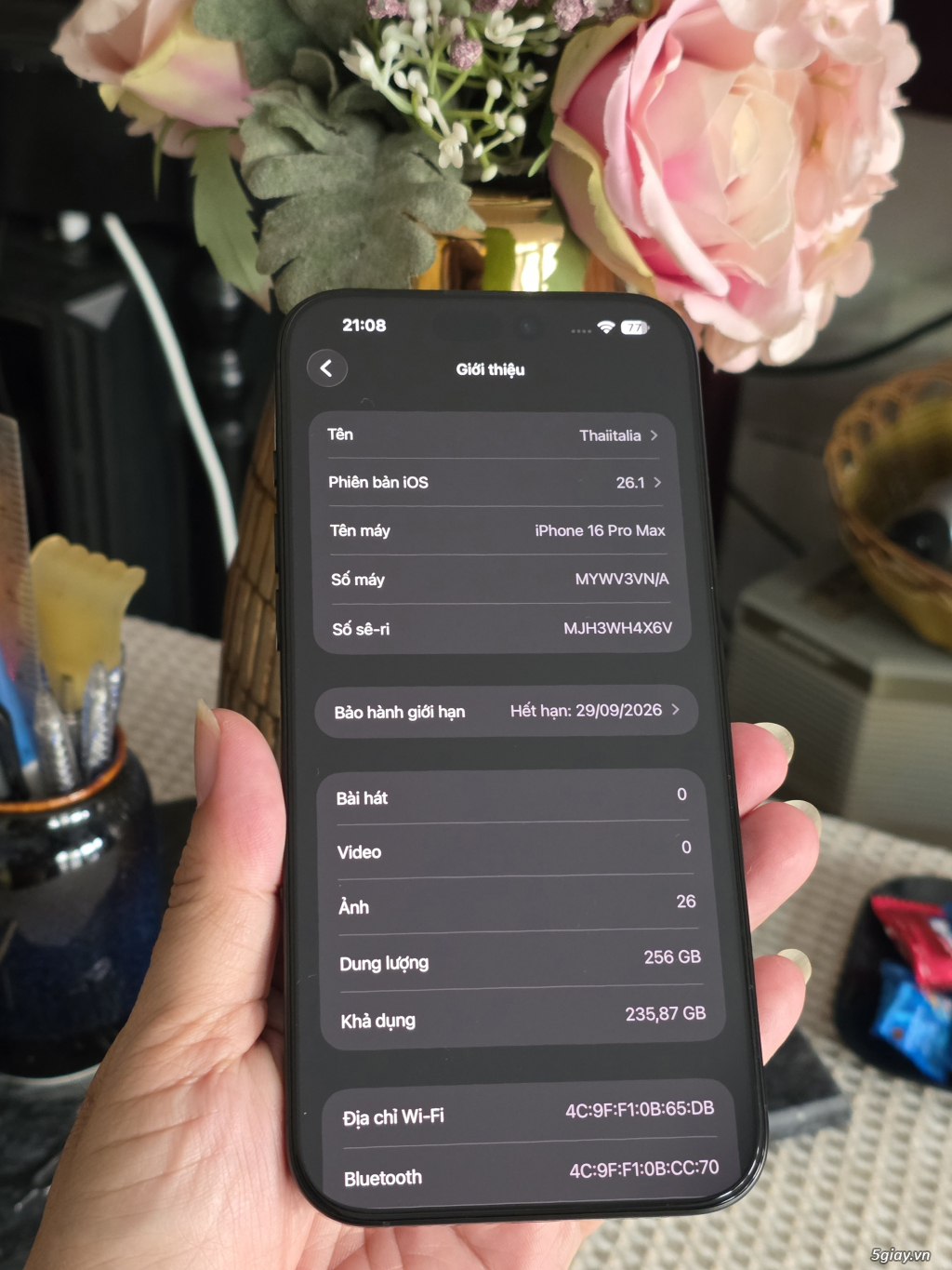 16 Pro max 256G Black VN/A. BH 29/9/2026 - 5