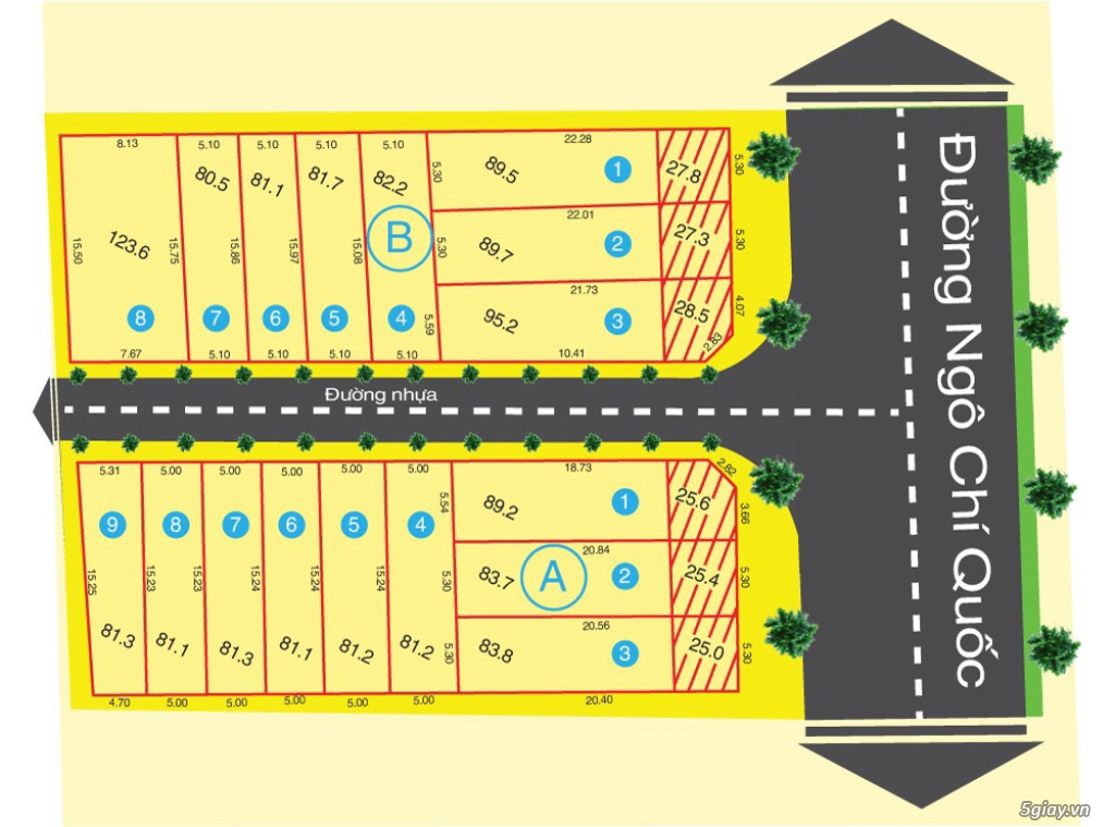 7 TỶ!!! – LÔ ĐẤT MẶT TIỀN ĐƯỜNG NGÔ CHÍ QUỐC!