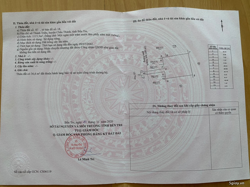 7 TỶ!!! – LÔ ĐẤT MẶT TIỀN ĐƯỜNG NGÔ CHÍ QUỐC! - 1