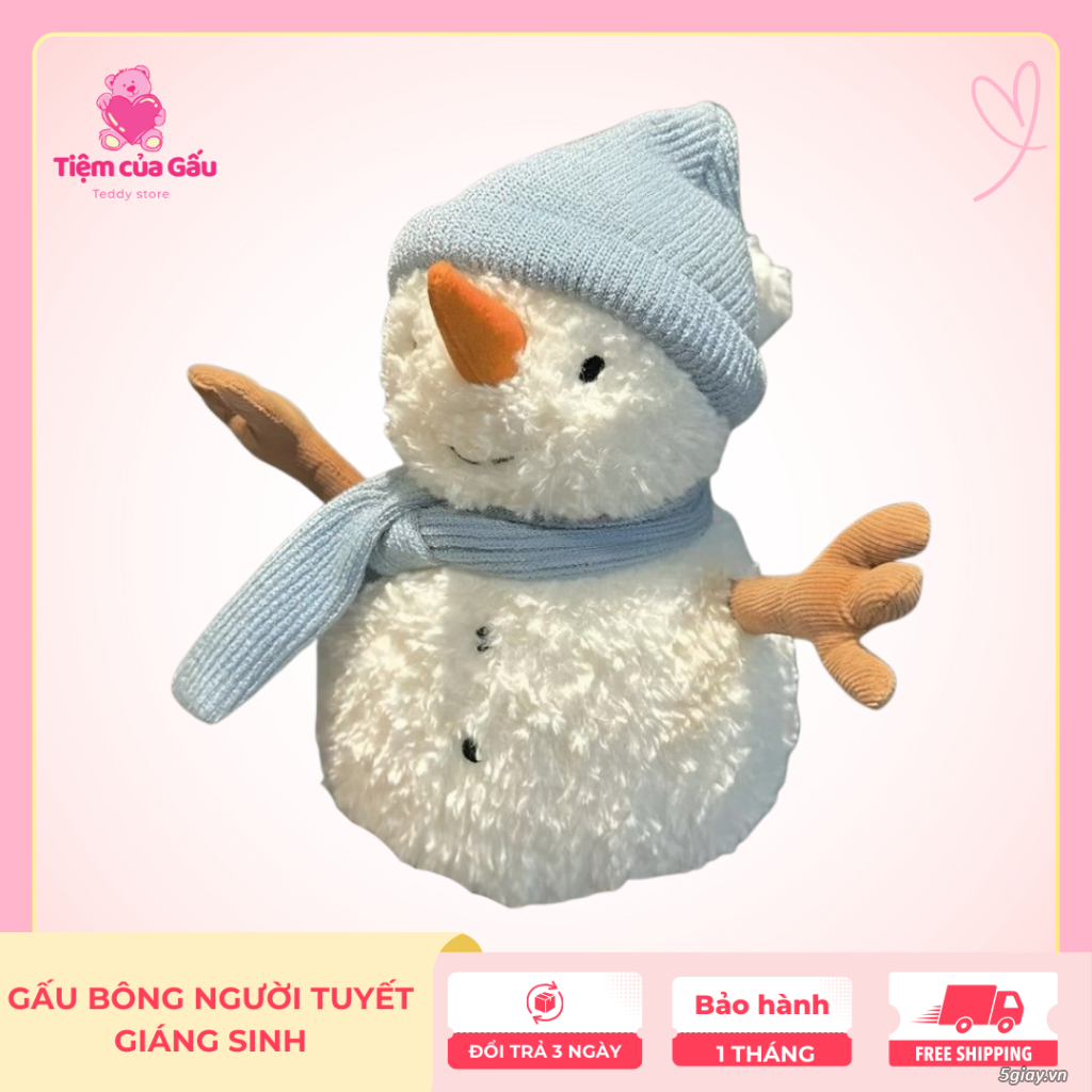 Gấu Bông Người Tuyết Giáng Sinh - Món Quà Noel Ấm Áp Và Ý Nghĩa - 2