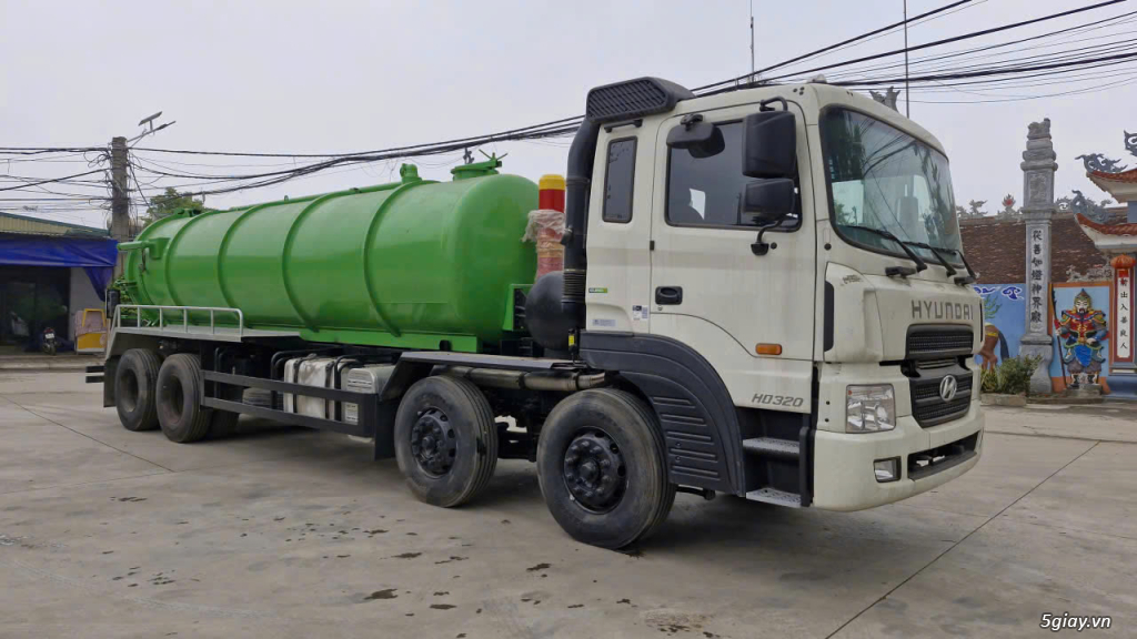 xe hút chất thải huynDai 15 khối - 1