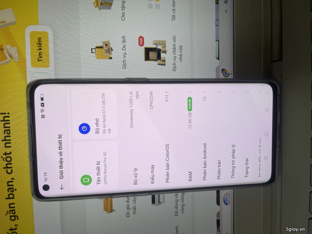 Bán oppo reno 6 Pro ram 12/256Gb