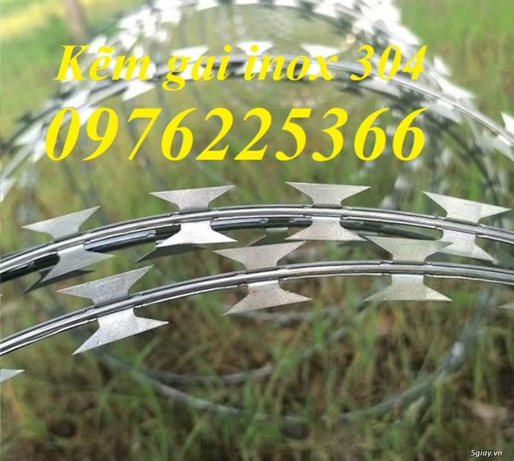 Dây kẽm gai inox 304 đường kính D30, D45, D50, D60, D80