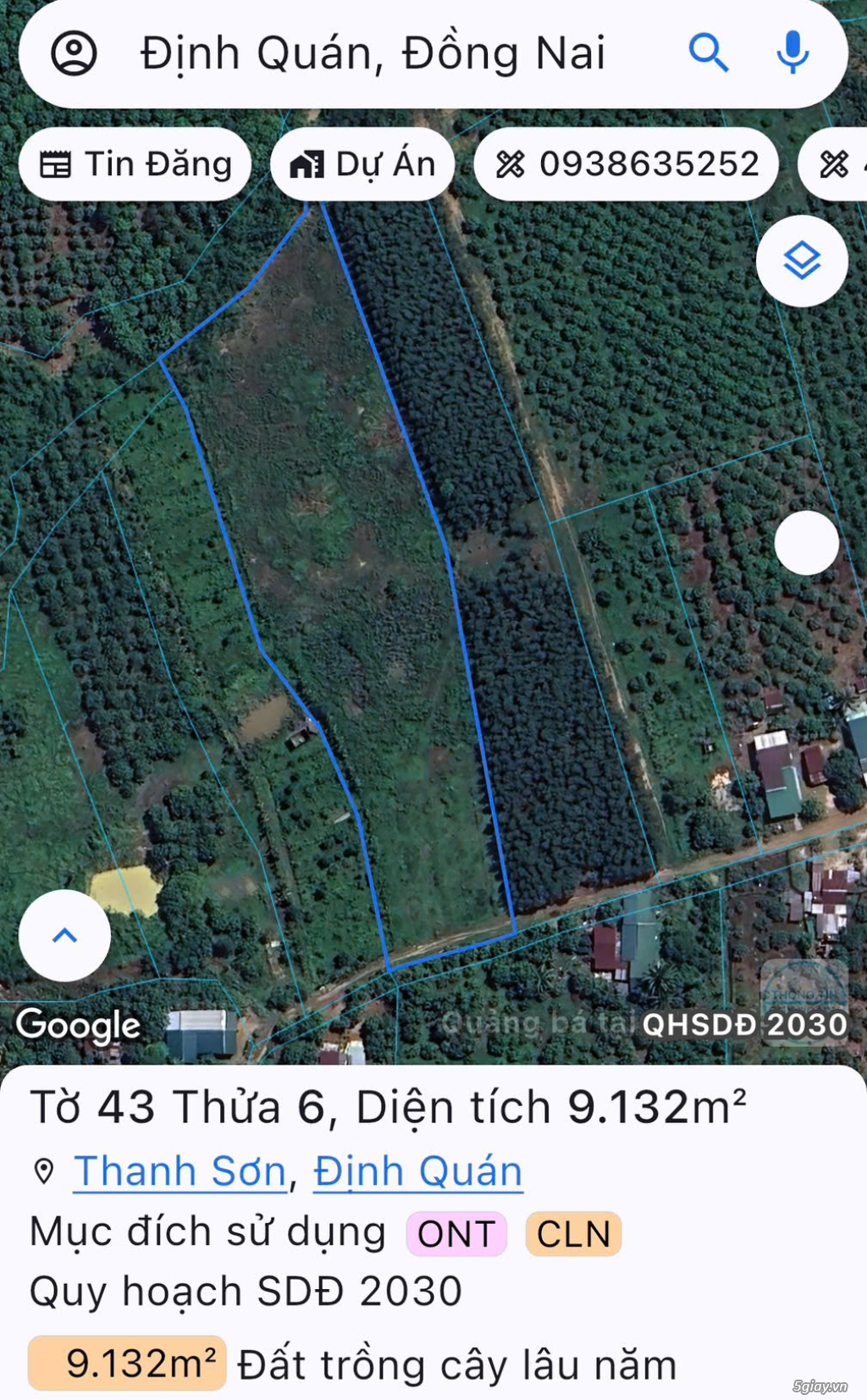 Bán lô đất 9132m2 ĐT 761, Thanh Sơn, Định Quán, Đồng Nai - 1