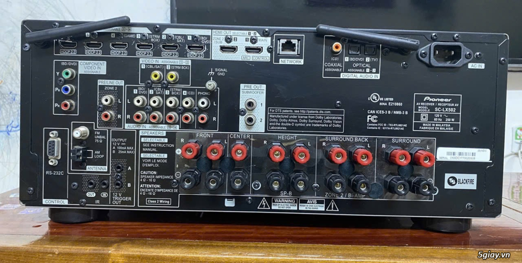 Receiver và ampli (nghe nhạc & xem phim-3D-dtsHD-trueHD-HDMA)loa-center-sub-surround. - 12