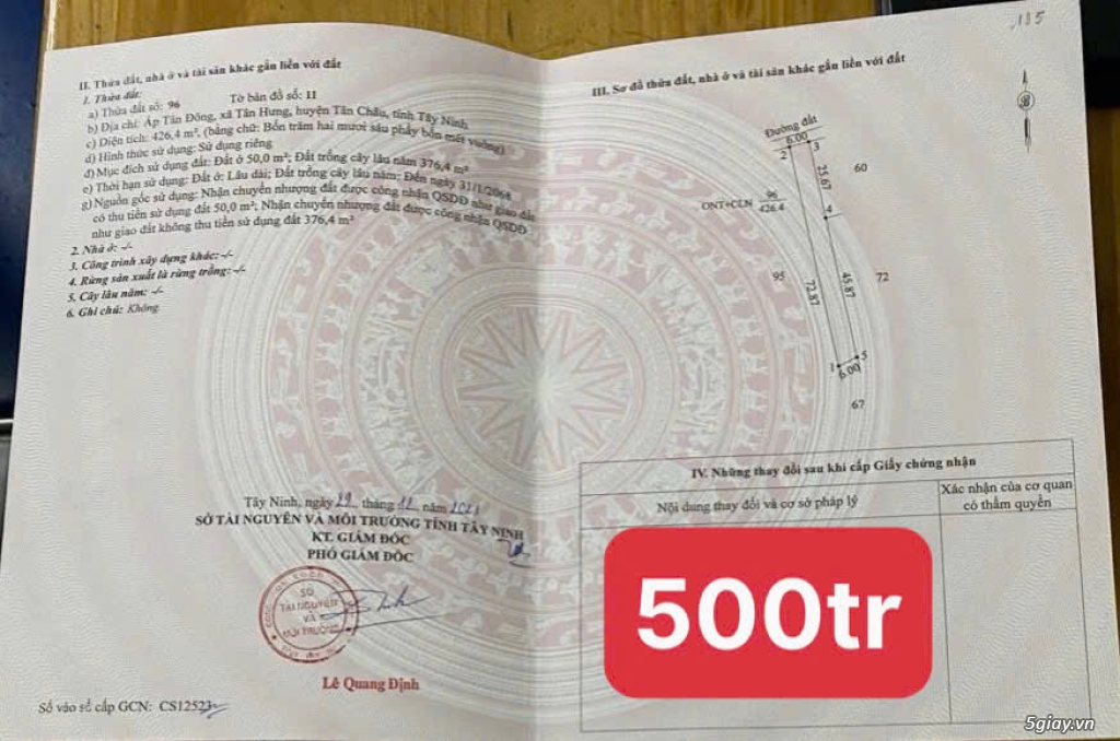 Bán đất ĐT 785, Tân Hưng, Tân Châu, Tây Ninh - 2