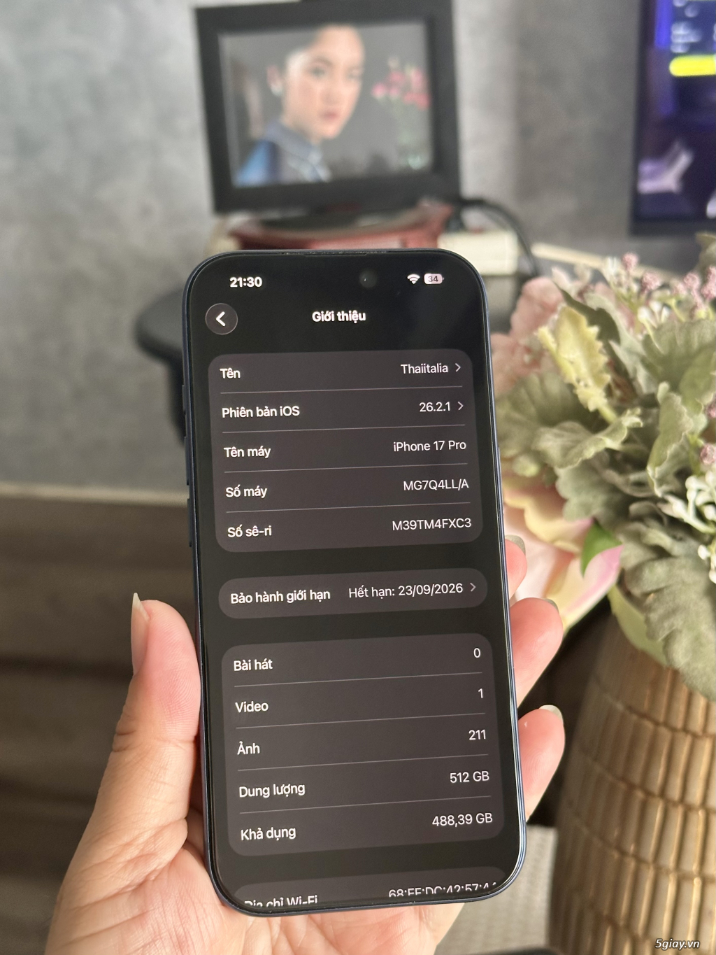 17 Pro 512G Blue Mỹ 99%. Pin 100%. BH 9/2026 ! - 5