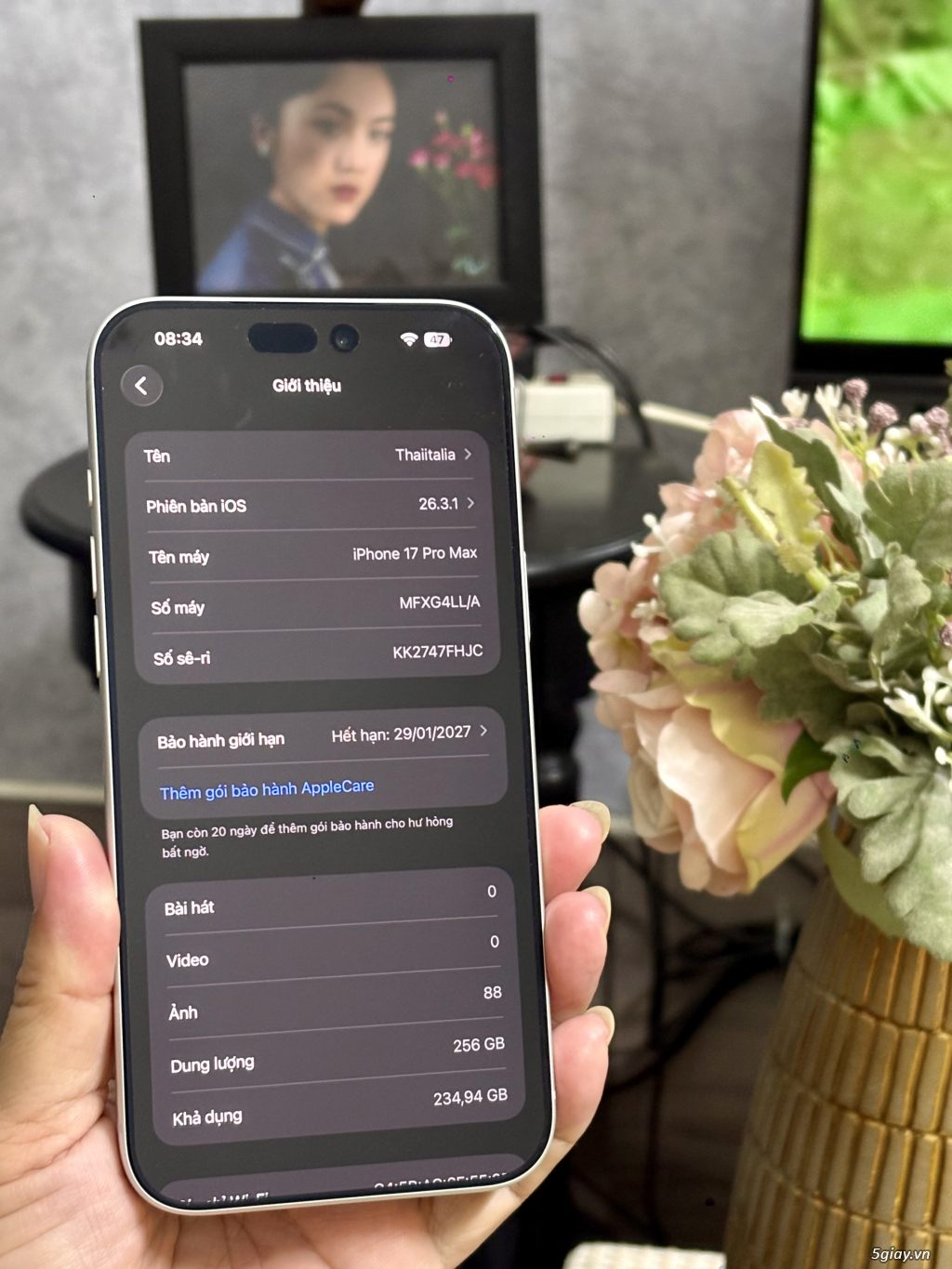 17 Pro max 256G Silver LL/A Likenew. BH 29/1/2027 - 5