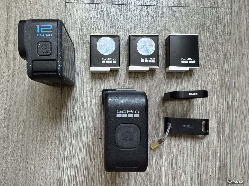 Bán GoPro 12 giá tốt, có 3 pin, Media Mod, kính CPL Telesin - 2