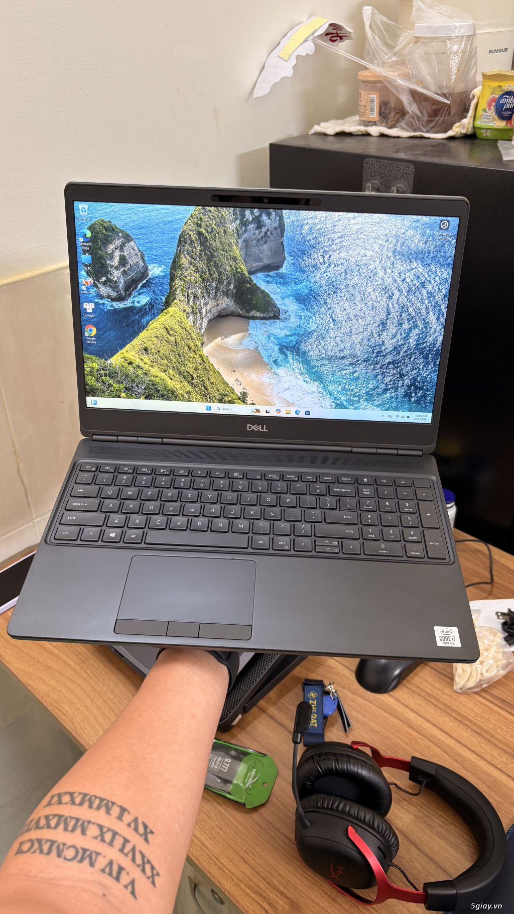 Dell Precision 7550 i7-10850H Ram 16G SSD 512G T1000 4G zin đẹp - 1
