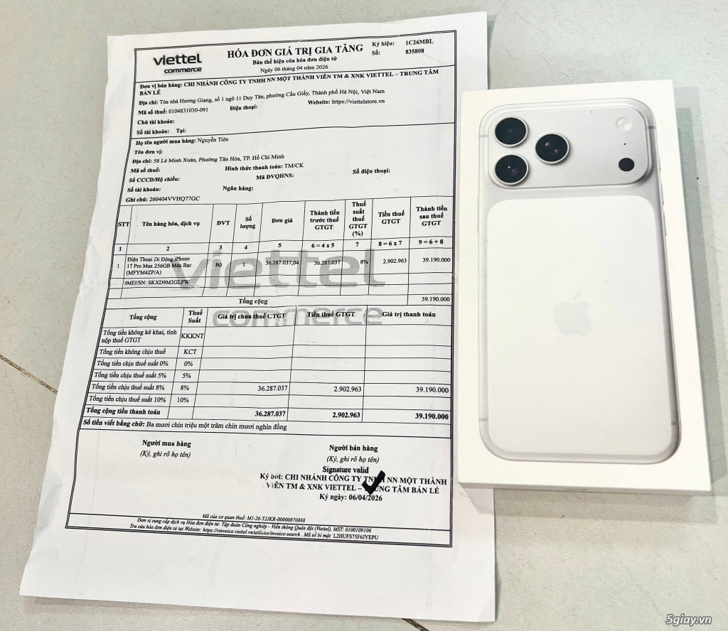 Cần bán iphone 17 pro max 256g bạc viettel - 1