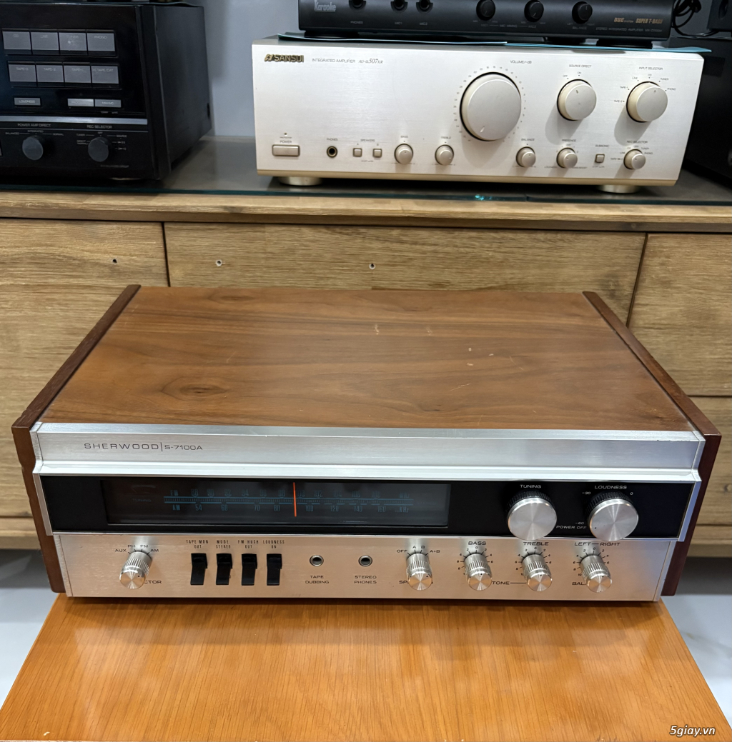 Amply Sherwood S-7100A, Còn Denon Sansui Luxman JBL - 1