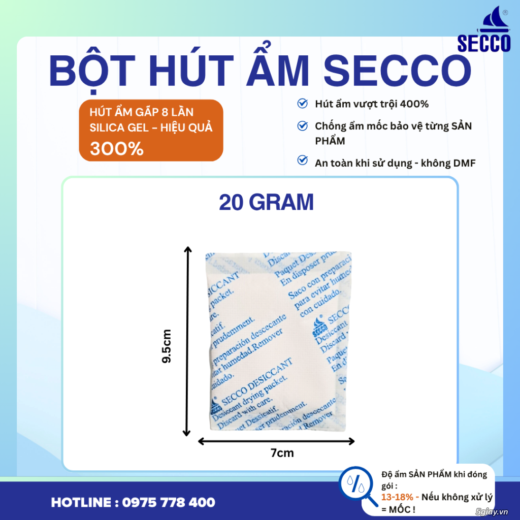 Bột hút ẩm Secco - 10