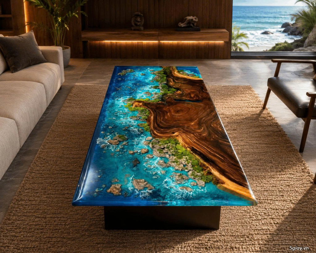Bàn gỗ epoxy đồng nai